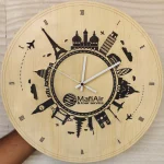 Customize Logo Wooden Board Wall Clock 10 Pcs Set